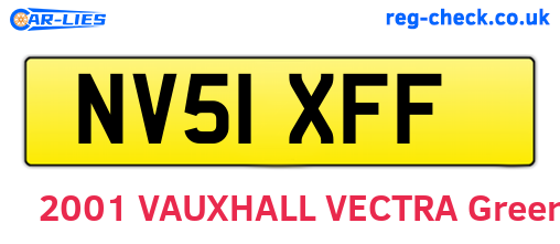 NV51XFF are the vehicle registration plates.