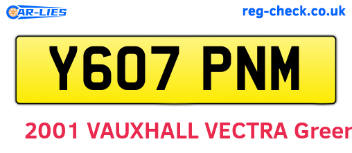 Y607PNM are the vehicle registration plates.