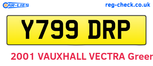Y799DRP are the vehicle registration plates.