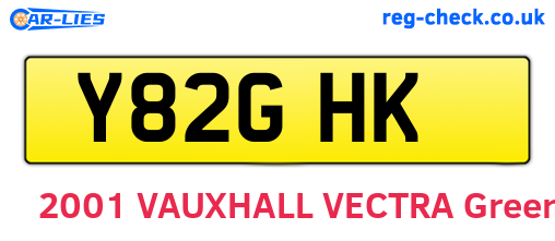 Y82GHK are the vehicle registration plates.