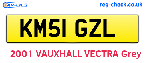 KM51GZL are the vehicle registration plates.
