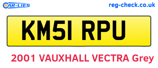 KM51RPU are the vehicle registration plates.
