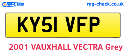 KY51VFP are the vehicle registration plates.