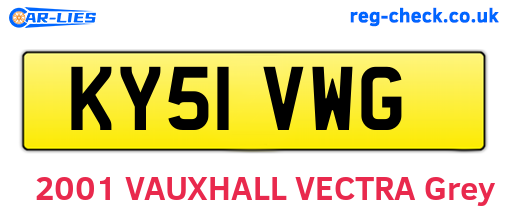 KY51VWG are the vehicle registration plates.