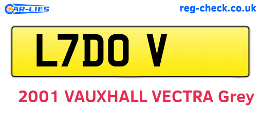 L7DOV are the vehicle registration plates.