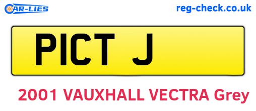 P1CTJ are the vehicle registration plates.