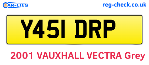 Y451DRP are the vehicle registration plates.