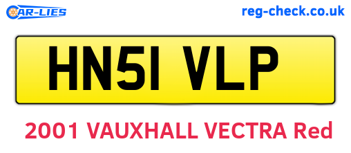 HN51VLP are the vehicle registration plates.