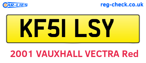 KF51LSY are the vehicle registration plates.