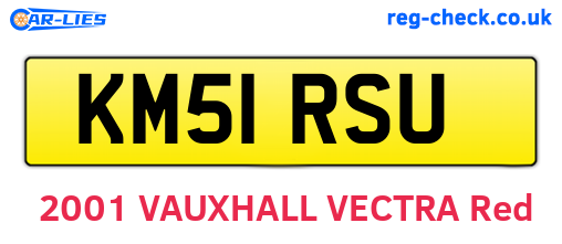 KM51RSU are the vehicle registration plates.