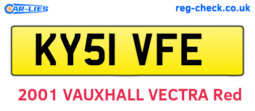 KY51VFE are the vehicle registration plates.