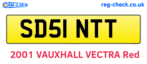 SD51NTT are the vehicle registration plates.