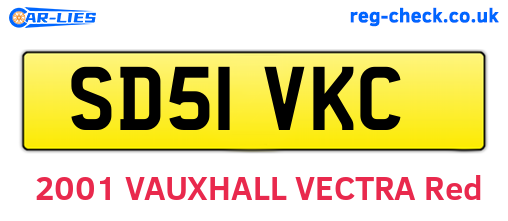 SD51VKC are the vehicle registration plates.