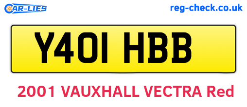 Y401HBB are the vehicle registration plates.