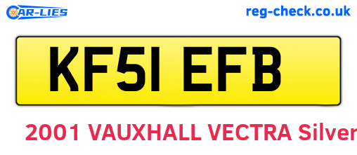 KF51EFB are the vehicle registration plates.