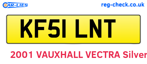 KF51LNT are the vehicle registration plates.