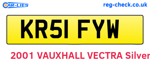 KR51FYW are the vehicle registration plates.