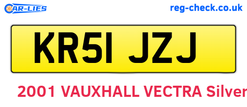KR51JZJ are the vehicle registration plates.