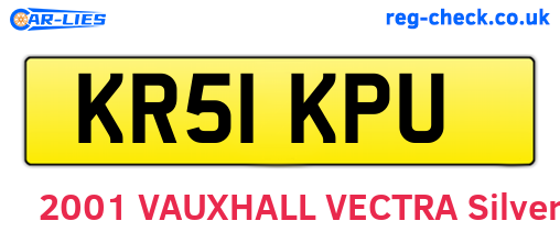 KR51KPU are the vehicle registration plates.