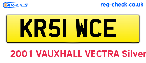 KR51WCE are the vehicle registration plates.