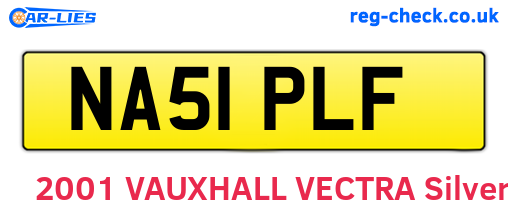 NA51PLF are the vehicle registration plates.