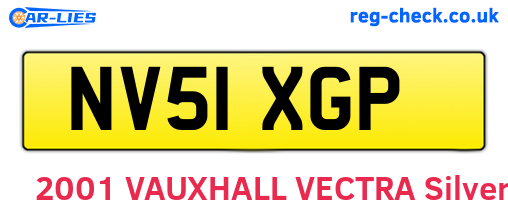 NV51XGP are the vehicle registration plates.