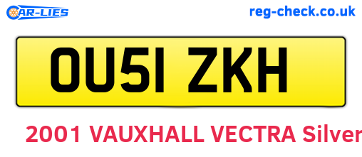 OU51ZKH are the vehicle registration plates.