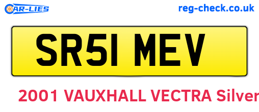 SR51MEV are the vehicle registration plates.