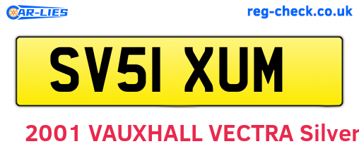 SV51XUM are the vehicle registration plates.