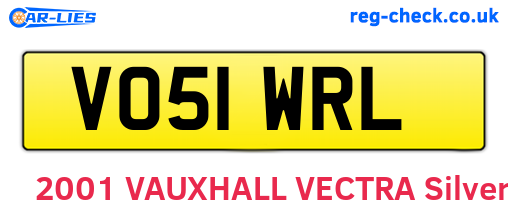 VO51WRL are the vehicle registration plates.