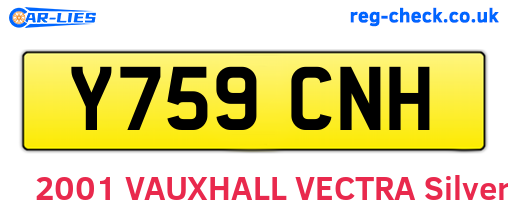 Y759CNH are the vehicle registration plates.