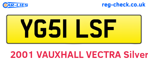 YG51LSF are the vehicle registration plates.