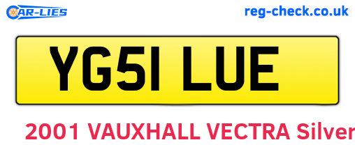 YG51LUE are the vehicle registration plates.