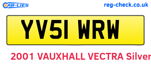 YV51WRW are the vehicle registration plates.
