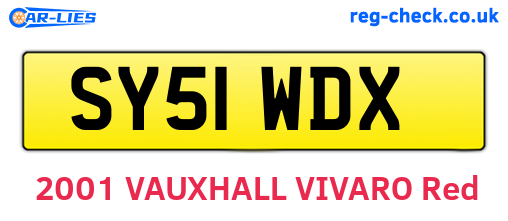 SY51WDX are the vehicle registration plates.