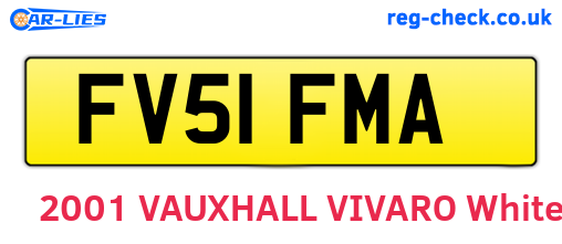 FV51FMA are the vehicle registration plates.