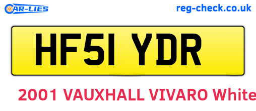 HF51YDR are the vehicle registration plates.