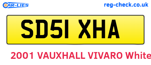 SD51XHA are the vehicle registration plates.