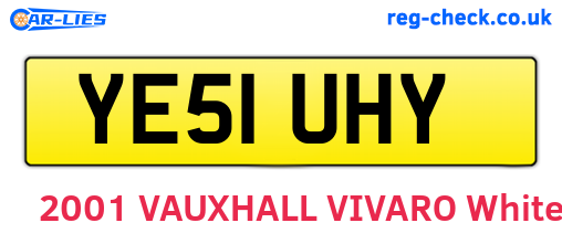 YE51UHY are the vehicle registration plates.