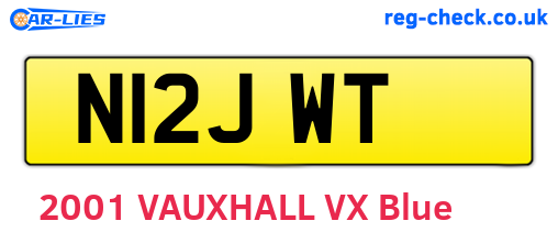 N12JWT are the vehicle registration plates.