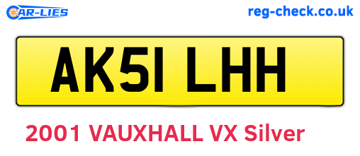AK51LHH are the vehicle registration plates.