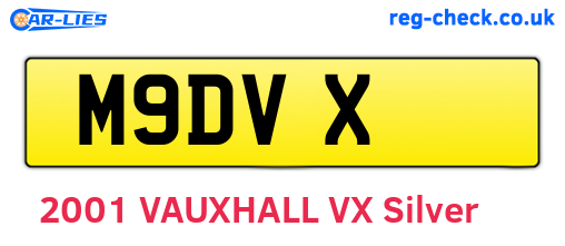 M9DVX are the vehicle registration plates.