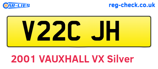 V22CJH are the vehicle registration plates.