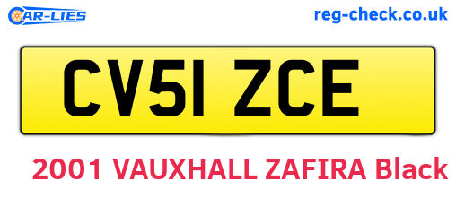 CV51ZCE are the vehicle registration plates.