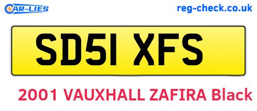 SD51XFS are the vehicle registration plates.