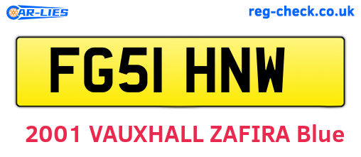 FG51HNW are the vehicle registration plates.