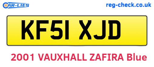KF51XJD are the vehicle registration plates.