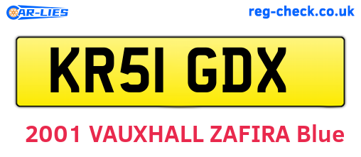 KR51GDX are the vehicle registration plates.