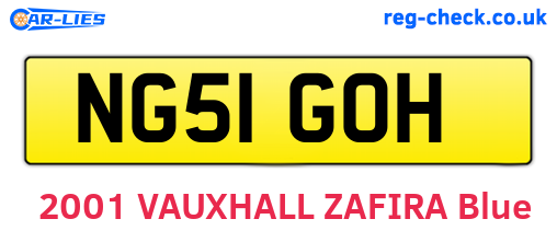 NG51GOH are the vehicle registration plates.