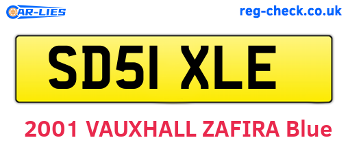 SD51XLE are the vehicle registration plates.